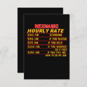 Mechanische Stundensätze Dankeskarte (Vorne/Hinten)