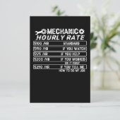 Mechanische Stundensätze Dankeskarte (Stehend Vorderseite)