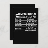 Mechanische Stundensätze Dankeskarte (Vorne/Hinten)