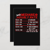 Mechanische Stundensätze - Mechanische Dankeskarte (Vorne/Hinten)