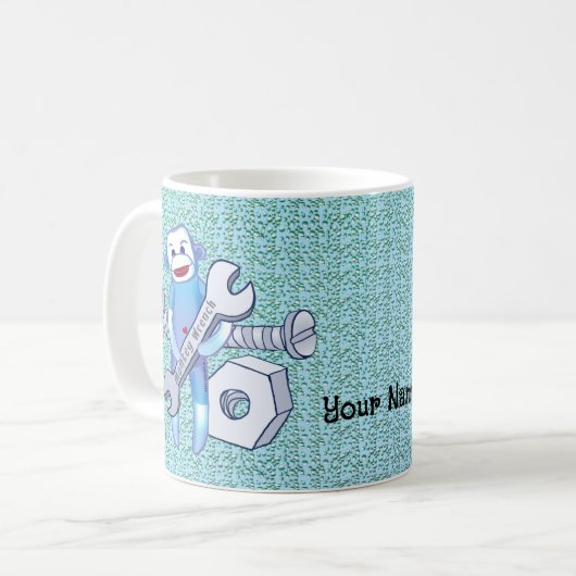 Mechanische Tasse Sock Monkey (Vorderseite Links)