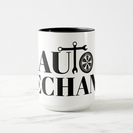 Mechanische Tasse von grafischem Auto (Zentrum)
