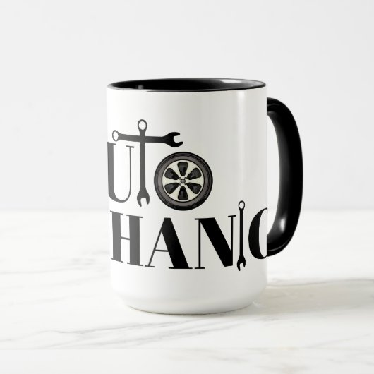 Mechanische Tasse von grafischem Auto (VorderseiteRechts)