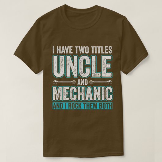 Mechanische und montierte Garage Fixing s Unclefri T-Shirt (Design vorne)