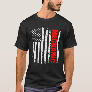 Mechanische US-Flaggenprofis T-Shirt