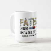 Mechanische Vaterschaft: bis zum Letzten gebaut Kaffeetasse (Vorderseite Links)