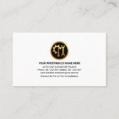 Mechanische Verzahnung Visitenkarte (Rückseite)