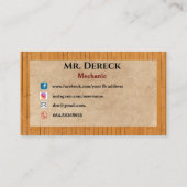 Mechanische Visitenkarte (Rückseite)