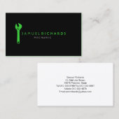 Mechanische Visitenkarte Einfache Silhouette (Vorne/Hinten)