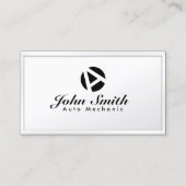 Mechanische Visitenkarte für das Auto an der weiße (Vorderseite)