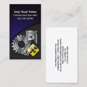 Mechanische Visitenkarte - Kolben und Getriebe (Vorne/Hinten)