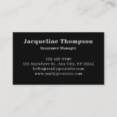 Mechanische Visitenkarte Schwarz-Weiß-modern (Rückseite)