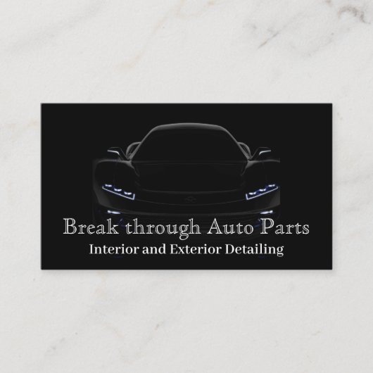 Mechanische Visitenkarte Schwarz-Weiß-modern (Vorderseite)