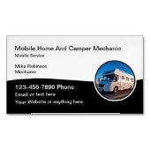 Mechanische Visitenkartenmagnete für mobile Camper Magnetische Visitenkarte (Vorderseite)