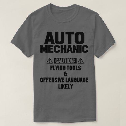 MECHANISCHE VORSICHT AUF AUTO T-Shirt (Design vorne)