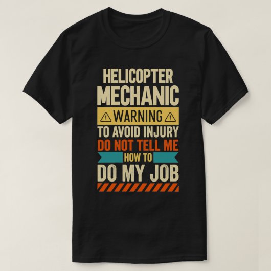 Mechanische Warnung bei Hubschraubern 2 T-Shirt (Design vorne)