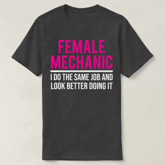 Mechanische weibliche Funny Women Mechanische Gesc T-Shirt (Design vorne)