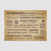 Mechanische Werke Fabrik Typographie FA7 Decoupage Seidenpapier (Vorderseite)