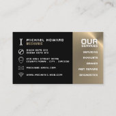 Mechanische Werkzeuge, Auto Mechanik und Reparatur Visitenkarte (Rückseite)