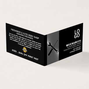 Mechanische Werkzeuge, Auto Mechanik und Reparatur Visitenkarten