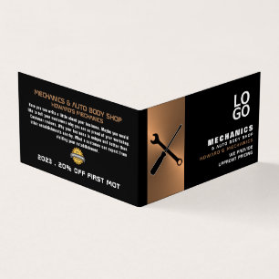 Mechanische Werkzeuge, Auto Mechanik und Reparatur Visitenkarten