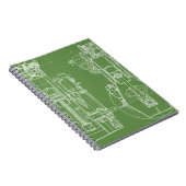 MECHANISCHE ZEICHNENDE VINTAGE NOTIZBLOCK (Rechte Seite)