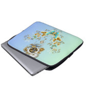 Mechanische Zuverlässigkeit - Aquamarines Steampun Laptopschutzhülle (Vorne Knopf)