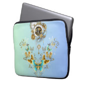 Mechanische Zuverlässigkeit - Aquamarines Steampun Laptopschutzhülle (Vorderseite Links)