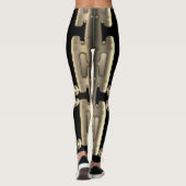 Mechanischer Android Metallic Golden Robot Leggings (Rückseite)
