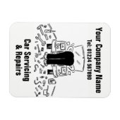 Mechanischer Cartoon für die Wartung und Reparatur Magnet (Horizontal)