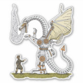 Mechanischer Drache Aufkleber (Vorderseite)