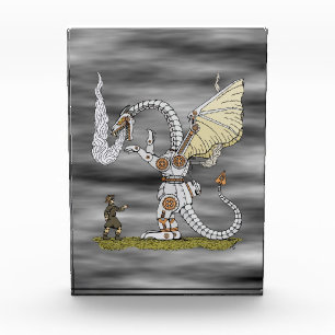 Mechanischer Drache Fotoblock