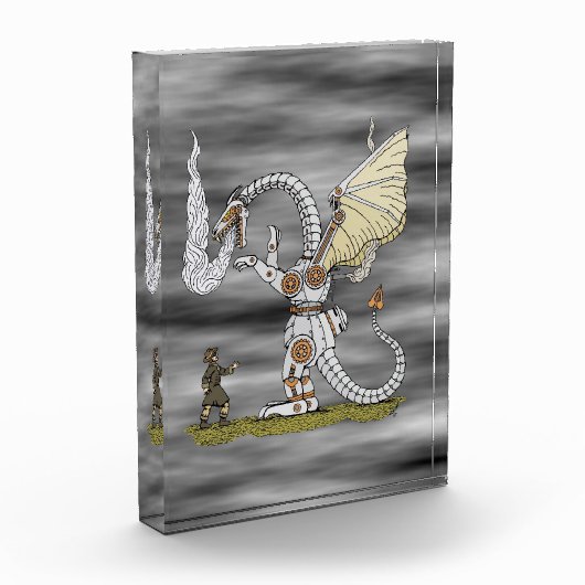 Mechanischer Drache Fotoblock (Links)