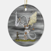 Mechanischer Drache Keramik Ornament (Links)