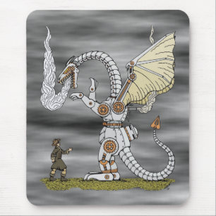Mechanischer Drache Mousepad
