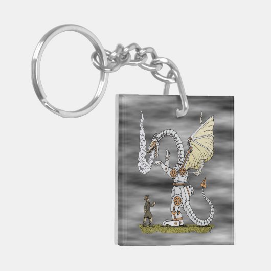 Mechanischer Drache Schlüsselanhänger (Vorderseite links)