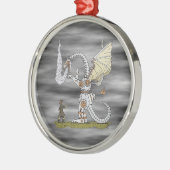 Mechanischer Drache Silbernes Ornament (Links)