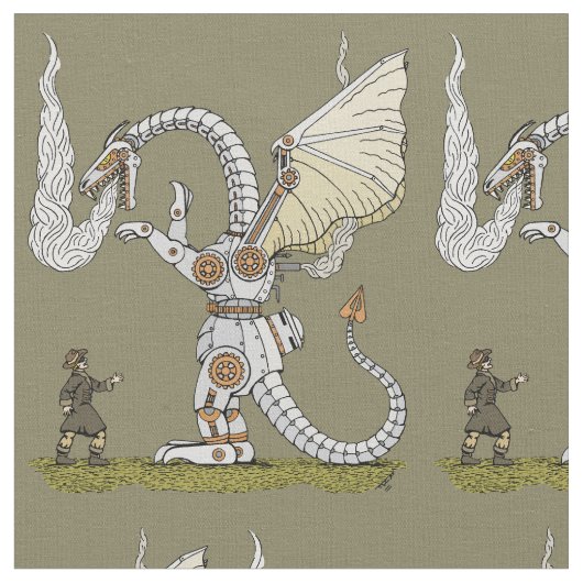 Mechanischer Drache Stoff (Nahaufnahme)