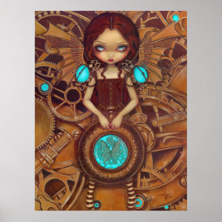 Mechanischer Engel I Steampunk Märchen Print Poster