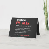 Mechanischer ENGINEER Feiertagskarte (Vorderseite)