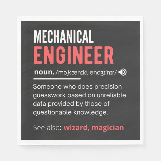 Mechanischer ENGINEER Serviette (Vorderseite)