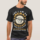 Mechanischer Flugzeugexperte Luftfahrzeuge T-Shirt (Vorderseite)