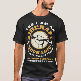 Mechanischer Flugzeugexperte Luftfahrzeuge T-Shirt