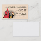 mechanischer Gräber des Bauarbeiters Visitenkarte (Vorne/Hinten)