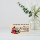 mechanischer Gräber des Bauarbeiters Visitenkarte (Stehend Vorderseite)