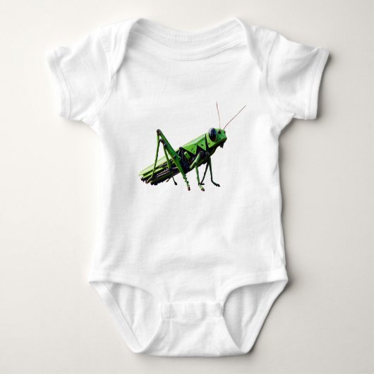 Mechanischer Grasshopper Baby Strampler (Vorderseite)
