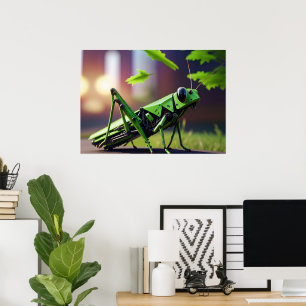 Mechanischer Grasshopper Poster
