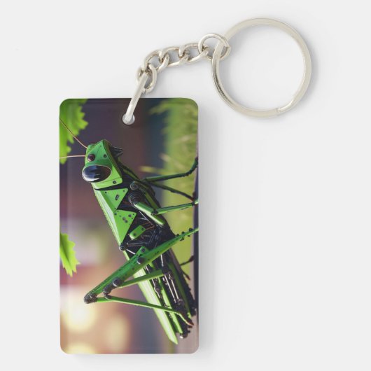 Mechanischer Grasshopper Schlüsselanhänger (Rückseite)