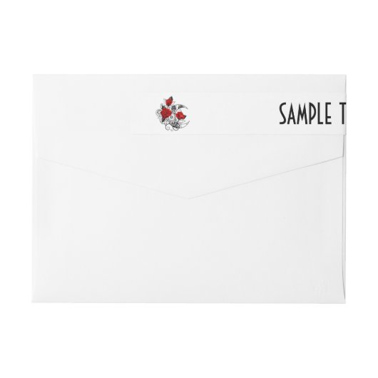 Mechanischer Halbmond mit Rote Rosen (Rückseite)