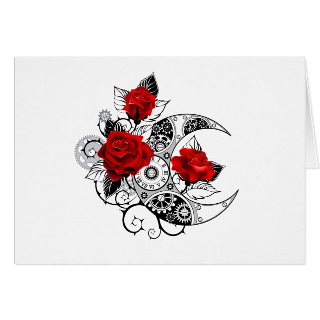 Mechanischer Halbmond mit Rote Rosen (Vorderseite (Horizontal))